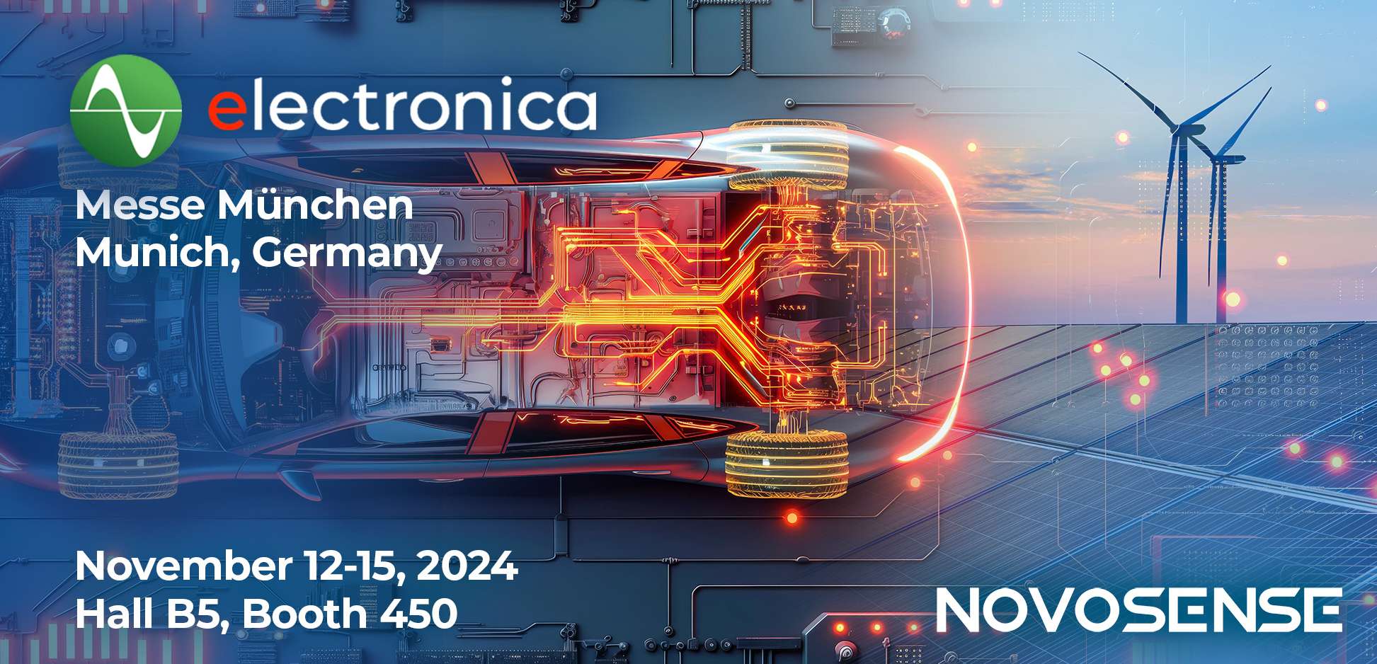 NOVOSENSEは、インテリジェントカー、電動化、産業制御に関する最新の研究開発成果をelectronica 2024に発表